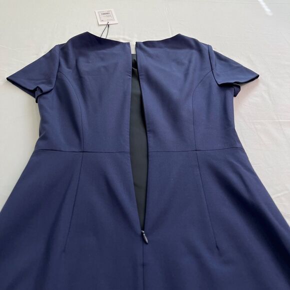 Theory Betty Dress Navy In Stretch Wool New With Tag Size 2 - Picture 5 of 11
